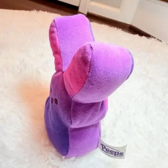 Peeps Bunny Plush Purple Pink Stuffed Animal Easter Gift Cute Toy - Picture 3 of 8